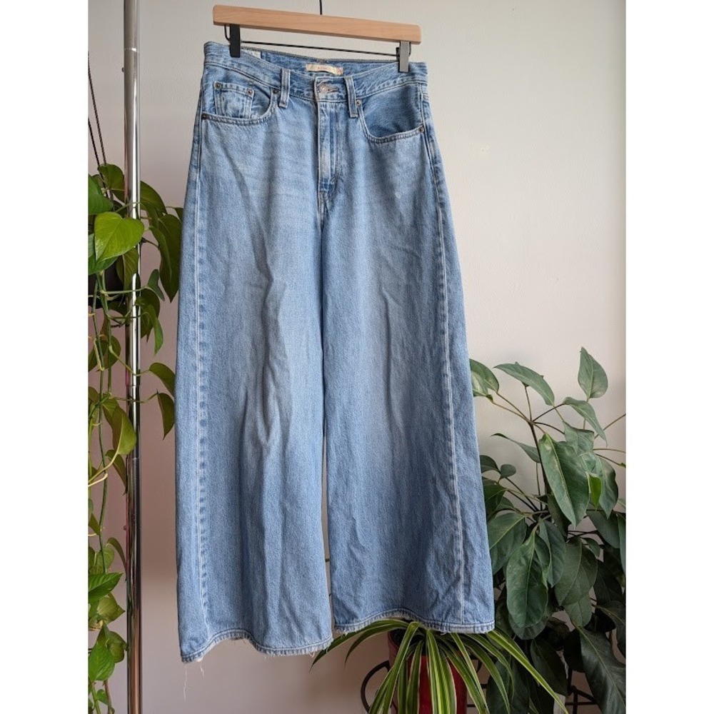 Levi's Jeans Women 26 Wide Leg XL Flood Skater Baggy Y2K Denim Blue streetwear M